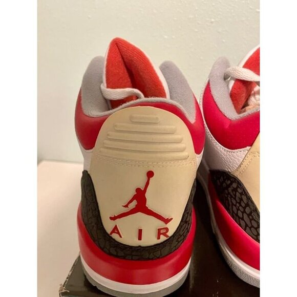 JORDAN 3 RETRO FIRE RED 2007 Mens Sneakers Sz 12 136064-161 White Black NEW main image 9
